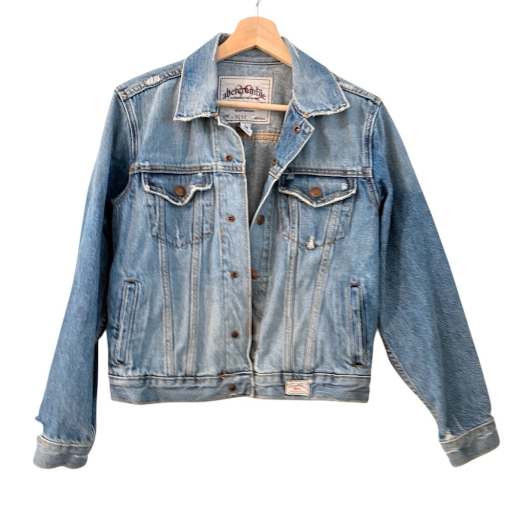 Vintage abercrombie and fitch jean jacket size M